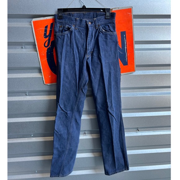 Sears Denim - Vintage 70's Genuine Sears Roebucks Denim Jeans 27X32.5 Dark Wash Distressed VTG
